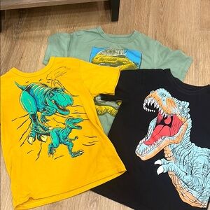 CHILDRENS PLACE 3 Dinosaur Graphic Kids T-Shirts - Yellow, Green, Black